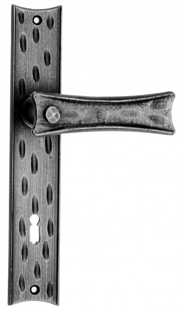 Maniglia Rustica per Porta in ferro battuto Galbusera Art.1040 Nero Antico