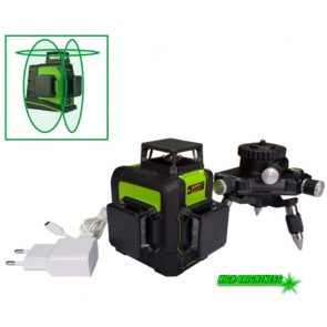Livella Laser Autolivellante 3D Raggio Verde Proietta 3 Piani Laser 360°