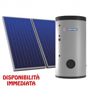 Pannello Solare Cordivari ECO BASIC 300 5 MQ per Tetto Falda e Piano Circolazione Forzata Sanitaria Doppio Scambio Integrazione Caldaia